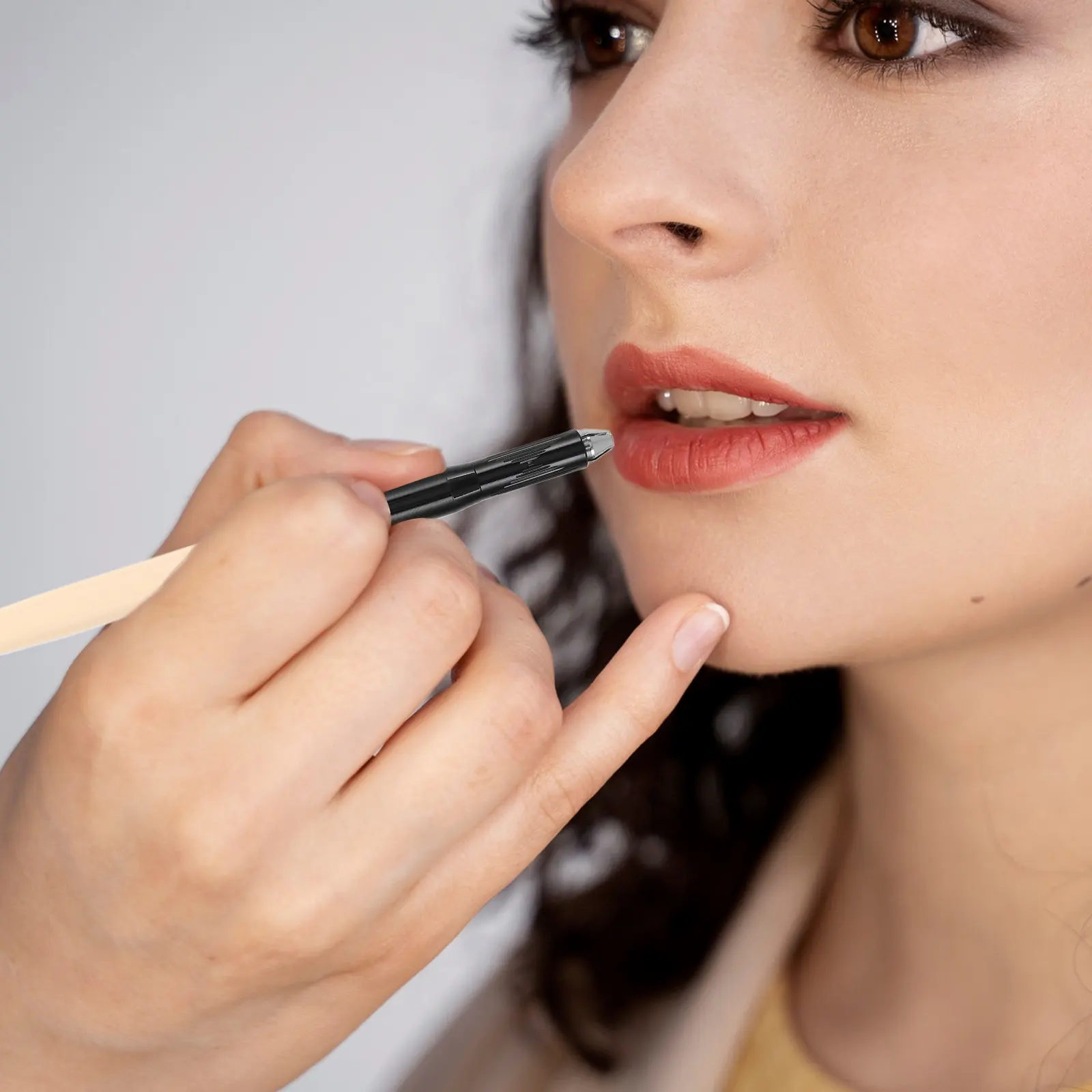 

2Pcs Matte Wooden Microblading Pen for Eyebrow Tattooing and Precision Manual Tattoo Stencil Positioning Tool