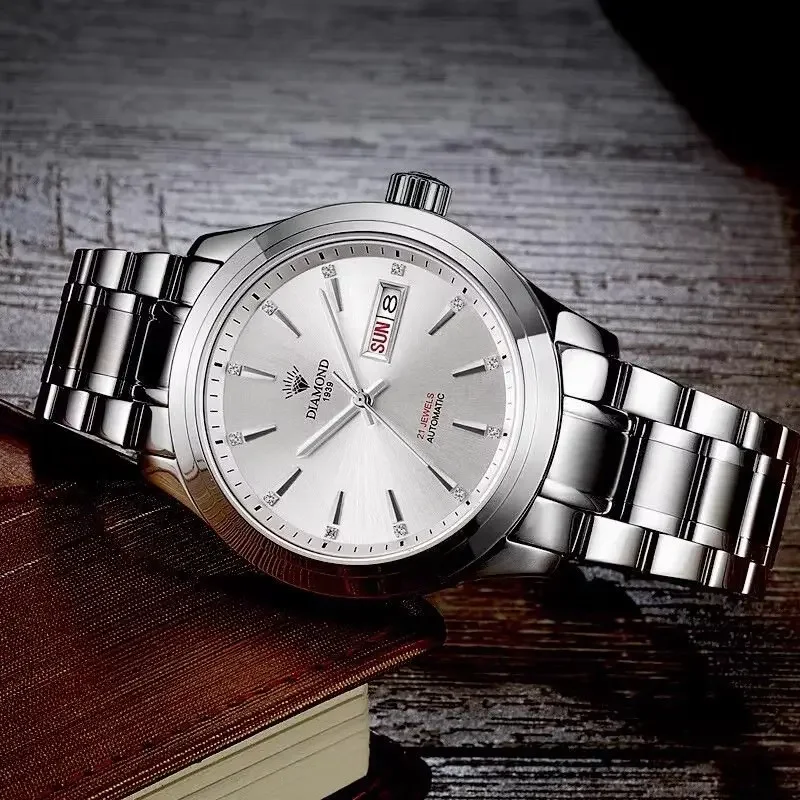 

Time Islan Shanghai Diamond Watch Men's Fully Automatic Mechanical Watch Sapphire Large Dial Calendar Week Official Genuine