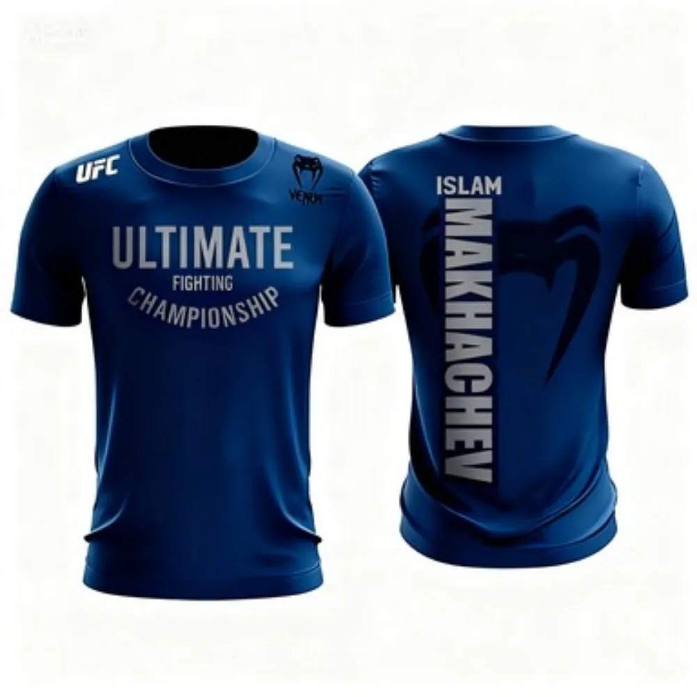 أزياء الصيف 2025 الرياضة في الهواء الطلق طباعة ثلاثية الأبعاد ، UFC للرجال والنساء تي شيرت في نهاية المطاف بطولة القتال التدريب الملابس
