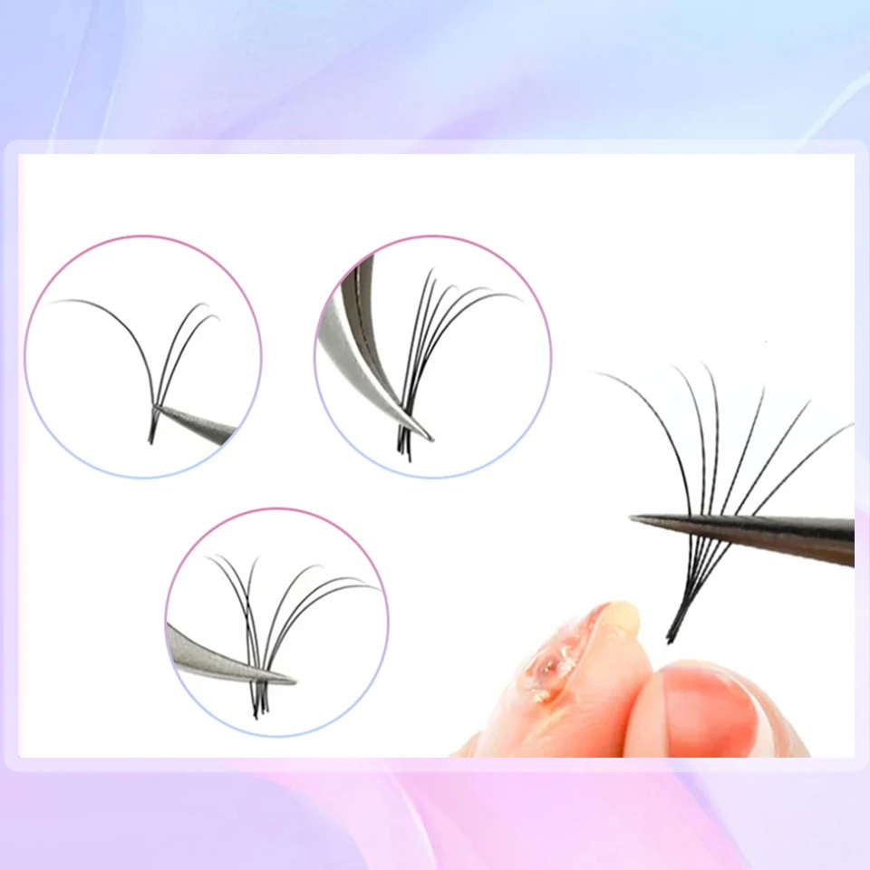 AGUUD 36Rows Handmade False Mink Russian Volume Eyelash Eyelash Mix Curl & Length Individual Lashes For Extension Professional