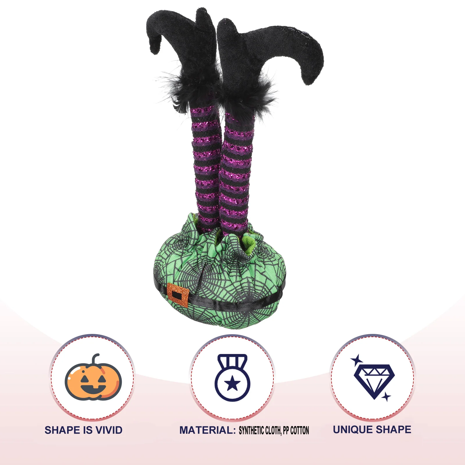 

1pcs Halloween Legs Decoration Striped Leg Prop For Indoor Outdoor Party Home Office Decor Upside Down Leg Synthetic Cloth Pp