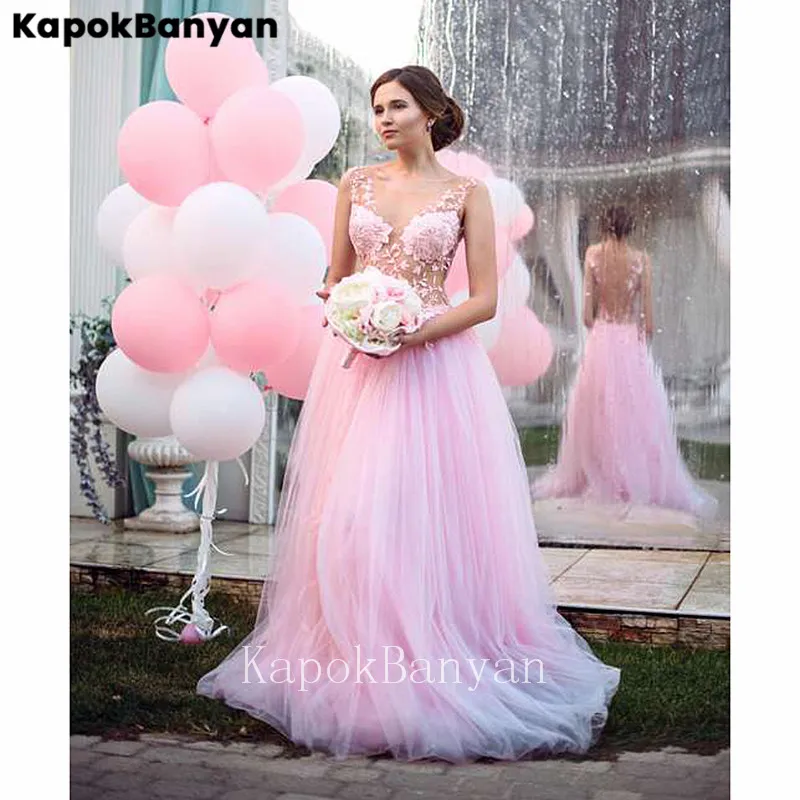 

Иллюзионное тюлевое платье трапециевидной формы с круглым вырезом без рукавов и открытой спиной, кружевное длинное платье для подружки невесты