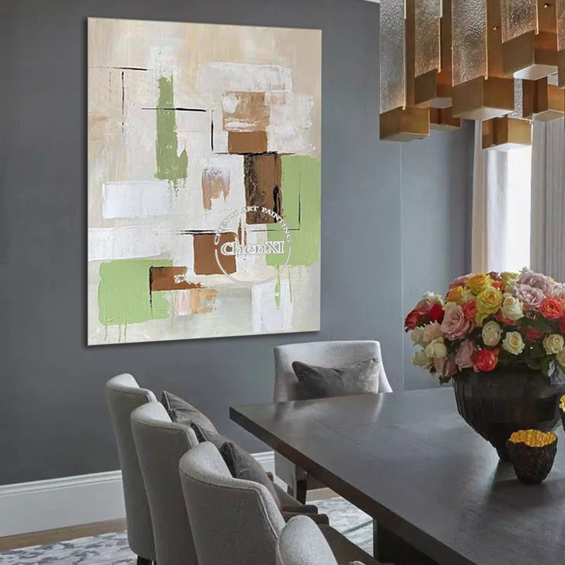 

Abstract Design Art Wall, Handmade Oil Paintings, Picture For Living Room, Frameless, Large Size, Simple Style, Canvas Artwork