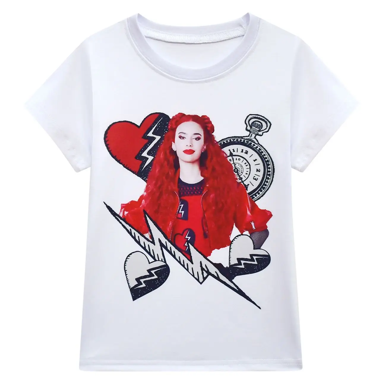 Children Clothing Sets Girls The Rise of Red Descendants 4 Cosplay Tshirt Tops and Skirt Bag Baby Kids Birthday Party Costumes