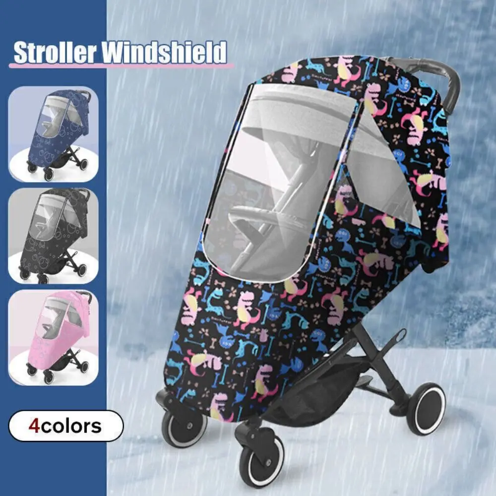 

Oxford Cloth Stroller Rain Cover Waterproof Wind Dust Shield Infants Car Rain Cover Winter Thicken Stroller Accessories