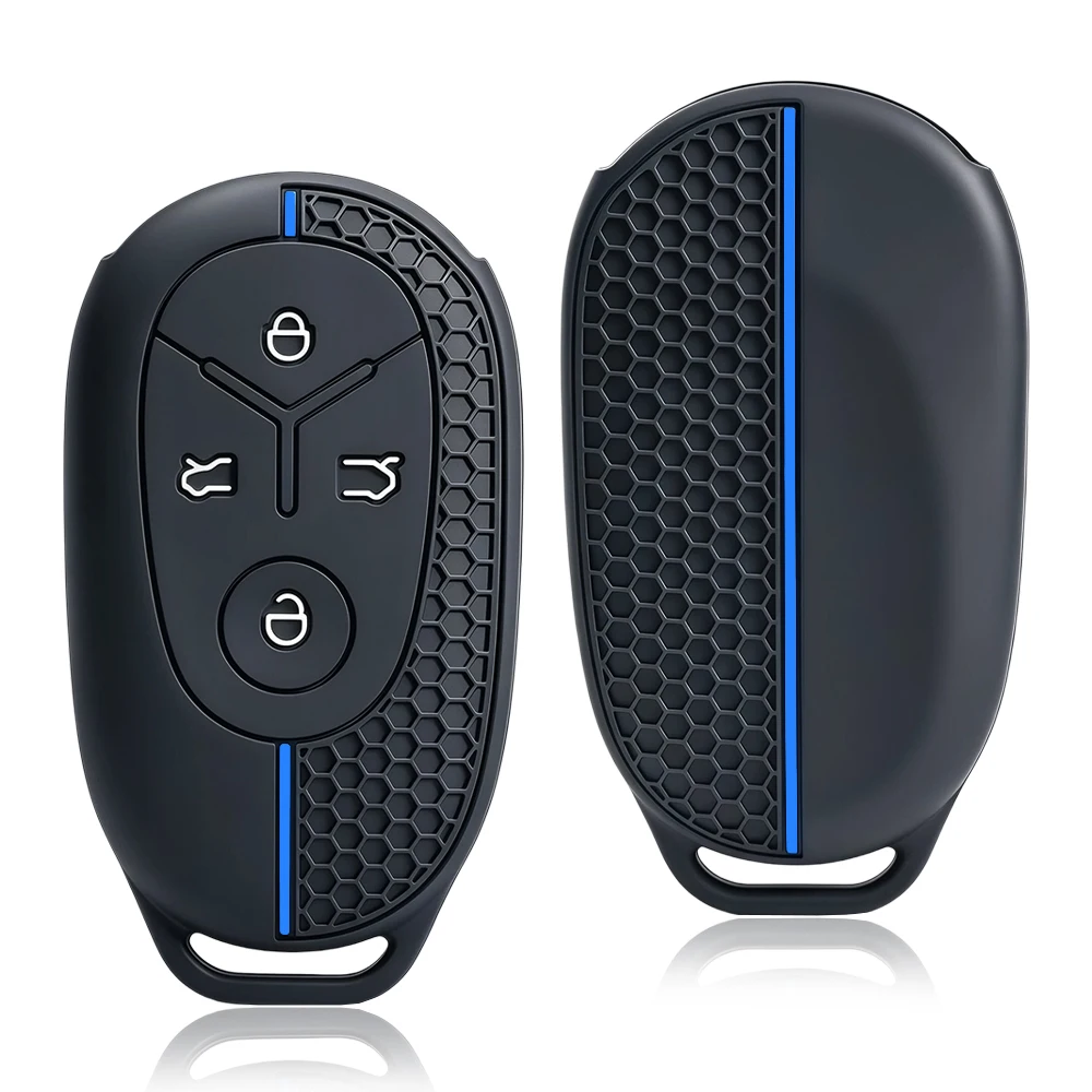 Geome Xingyuan silicone key cover - blue line trim