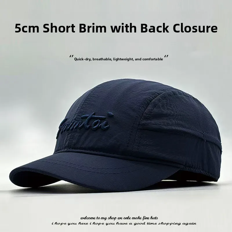 Casual Golf Baseball Cap Unisex 5cm Short Brim Quick Dry Sun Protection Duckbill Hat for Men And Women Travel All Seasons view 2