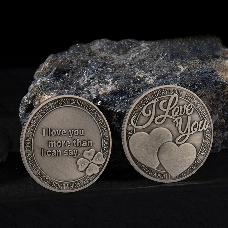 Love Words I Love You More Than I Can Say Lucky Commemoration Coin Copper Plated Romance Couple Souvenir Coin