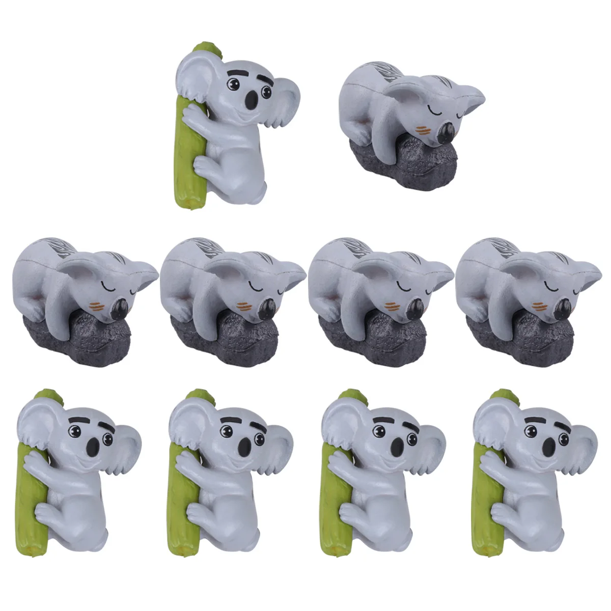 

10Pcs Coala Miniature Creative Micro Landscape Decorations Plastic Crafts for Moss Succulent Desktop Garden Ornament
