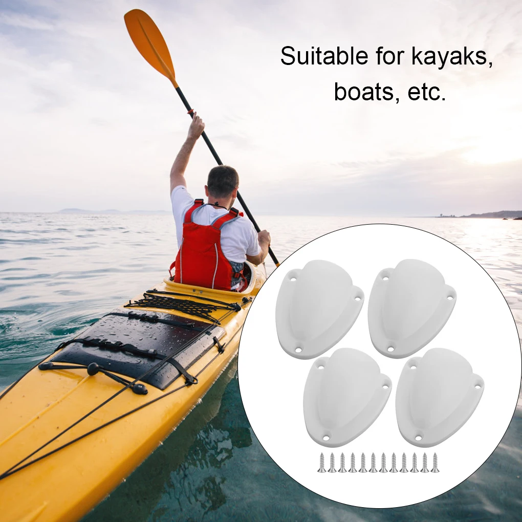 Pack of 4 Nylon Clam Shell Boat Cable Cover Water Sports Vent Screws