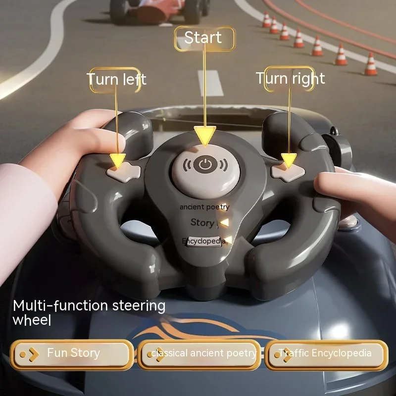 New racing adventure children's puzzle board game simulation driving car game console steering wheel toy