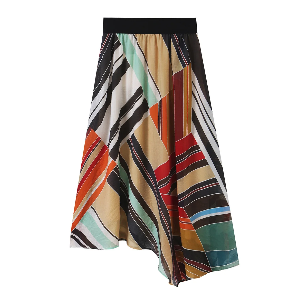 KONDALA Chic 2026 Herbst Damen Vintage-Print Anzüge Reißverschluss-Pilotenjacke + Asymmetrischer Langer Midi-Rock Modische Damen-Freizeitsets – Detail 15