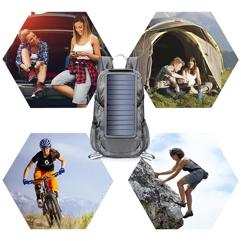 2026for Slocable New Product 6.5W Solar Panel Backpack Fashion Waterproof Student Sports Bag