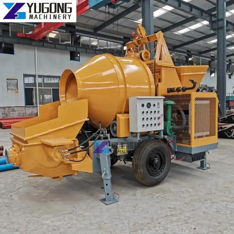 YG Concrete Pump Mixer for Construction Works Small Concrete Trailer Mobile Pump Machine Concrete Mixer