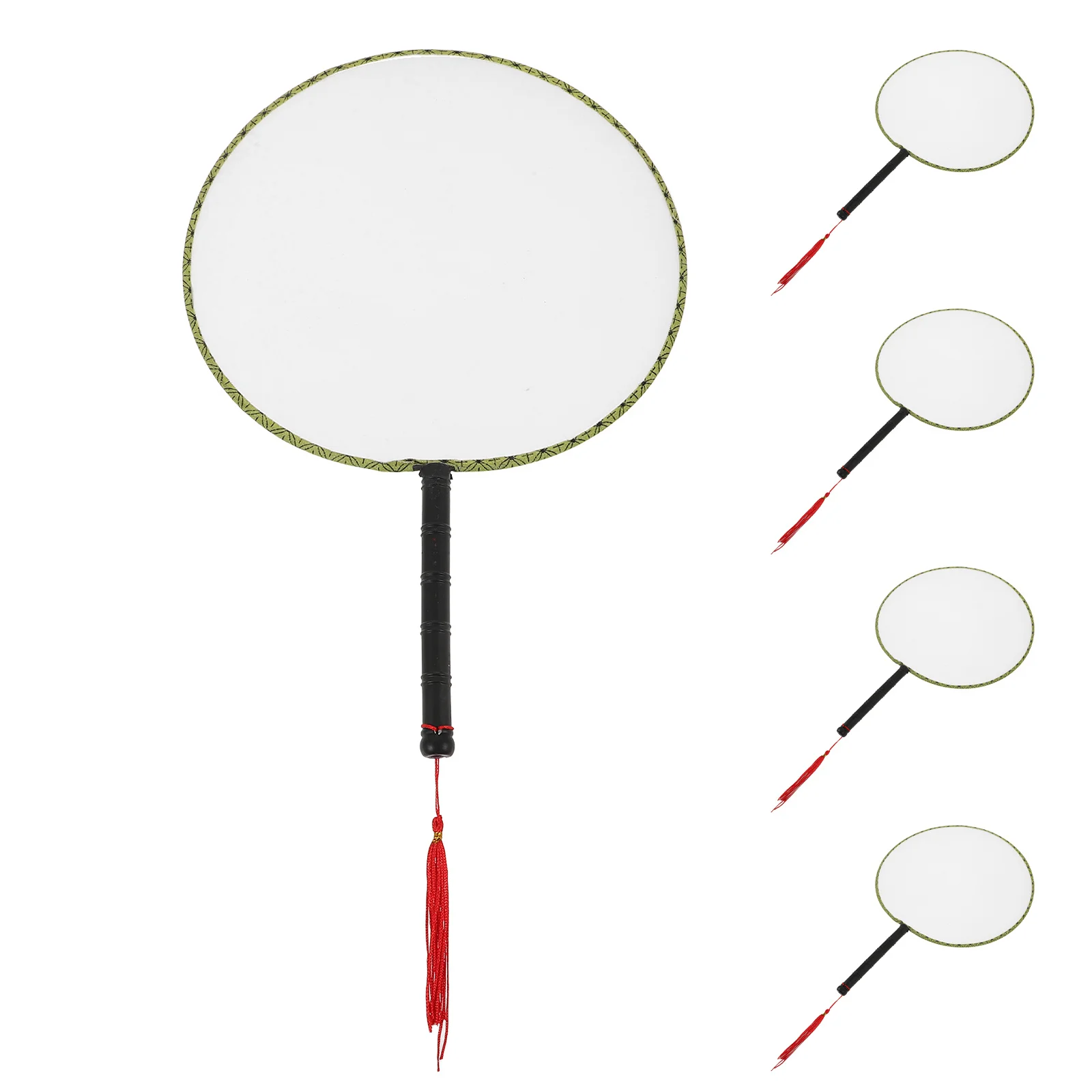 

5Pcs Kids Painting Fan DIY Blank Round Hand Fan Educational Interactive Drawing Craft for Child Creativity Fun