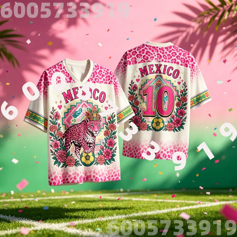 Mexican Tropical Flowers Paired with Leopard Print 3D Print Men's and Women's and Breathable Support Jersey Family Kids Tees