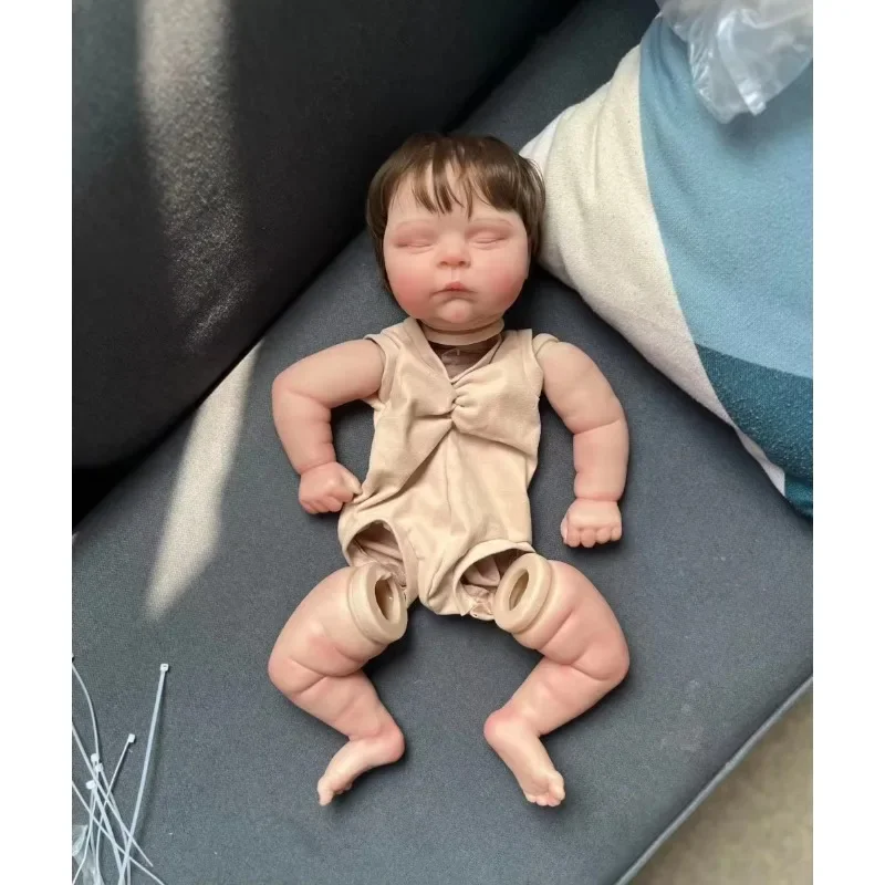 

19-дюймовые уже окрашенные наборы кукол реборн для новорожденных персиков, мягкие аксессуары для кукол, детали кукол «сделай сам» с видимыми венами