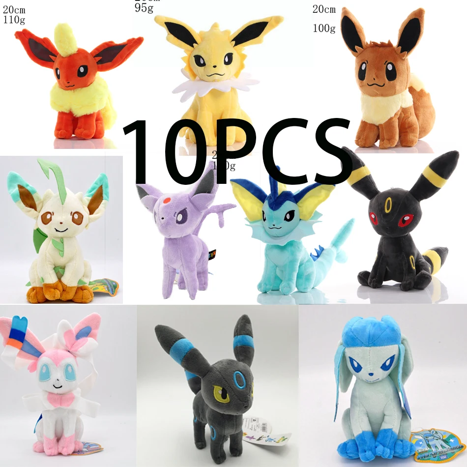 coleccion-de-pokemon-eevee-muneco-de-peluche-flareon-vaporeon-espeon-umbreon-glaceon-leafeon-sylveon-peluches-regalos-de-navidad-para-ninos