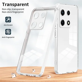 Infinix Note 30 Pro 4G X678B 용 에어 쿠션 케이스, 하드 범퍼 실리콘 TPU 후면 커버, 투명 케이스, Infinix Note 30 Pro 4G X678B