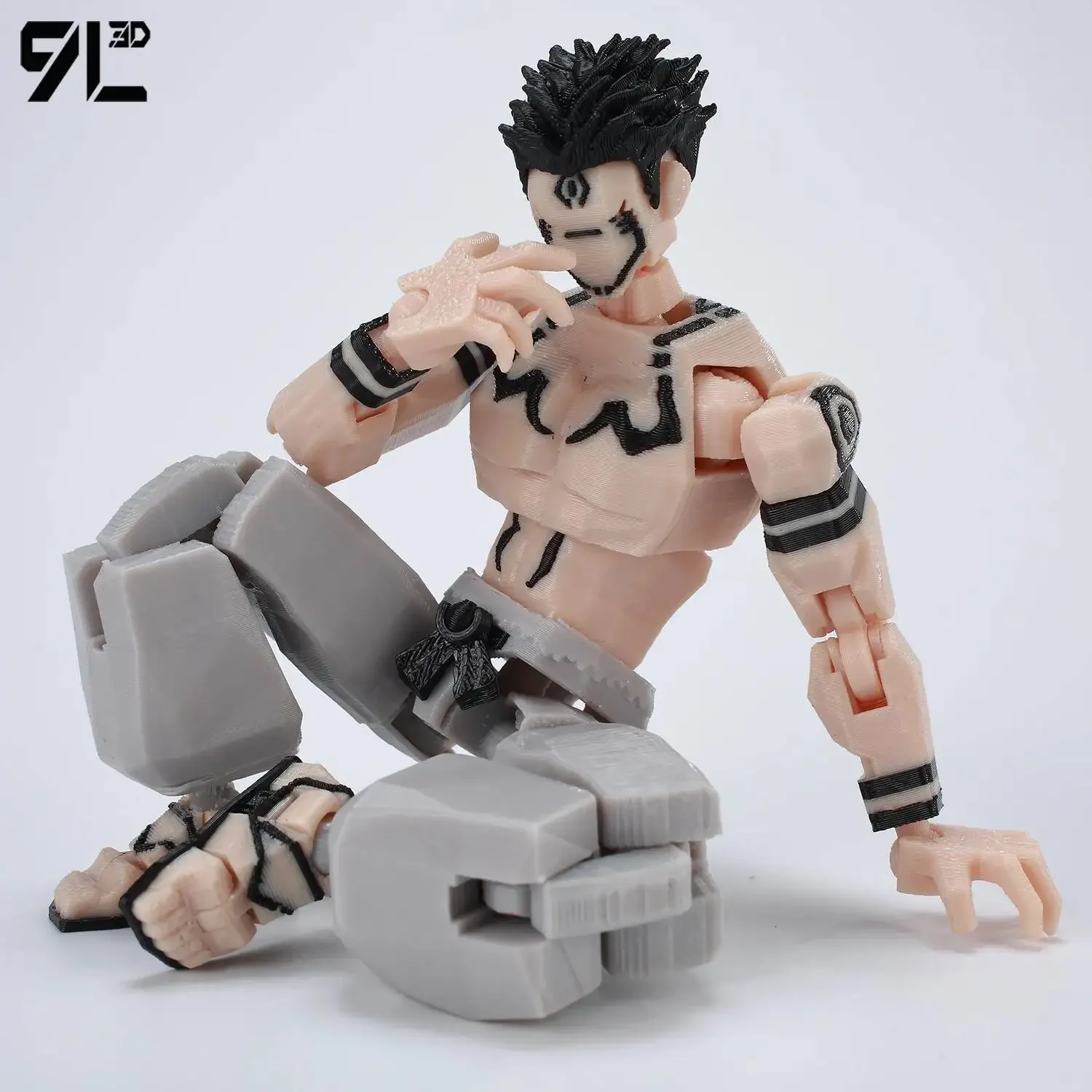 9L3D Titan 13 Vormontiertes Gojo Sukuna Jujutsu Toji Actionfiguren-Set 3D-Druck Dummy Glücksbringer Vollkörper Mechanischer Roboter Spielzeug – Detail 6