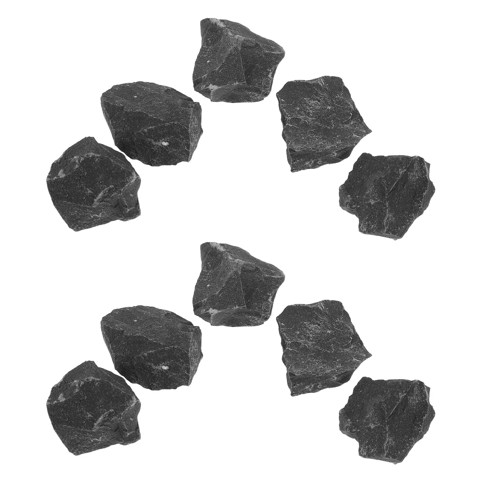 

10Pcs Sauna Heating Rocks Basalt 2-2.5cm Natural Volcanic Stones Heat Retaining Thermal Shock Resistant for Home Spa Hotel Dry