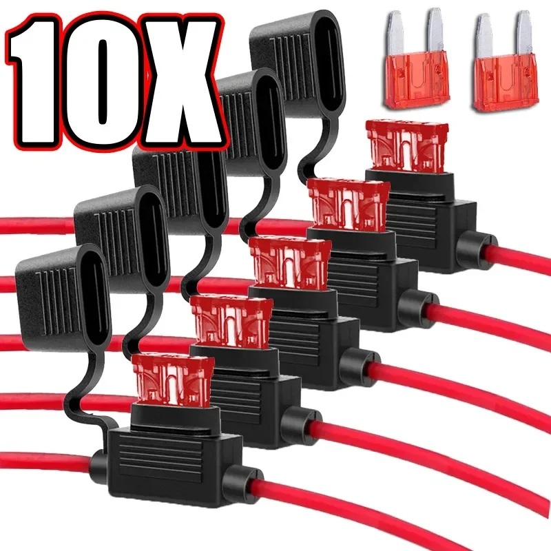 Holder Splash-proof Box Wire Cutoff Switch Socket Automotive Fuse Socket Car Mini Blade Fuse Automobiles12V 30A with Fuses Blade