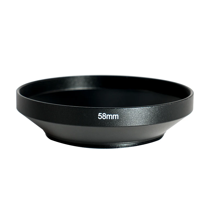 Camera Lens Hood Wide Angle Hood 37 39mm 40.5mm 43mm 46mm 49mm 52mm 55mm 58mm 62mm 67mm 72 77Metal Screw-in sony fuji nikon cano