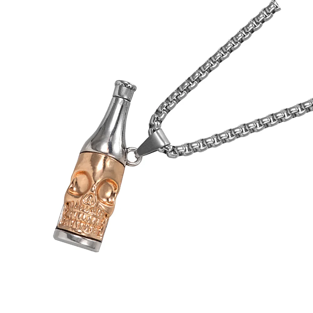 

Corkscrew Necklace Tie Fashion Pendant Stainless Steel Chain Unique Creative Man Valentine Decoration