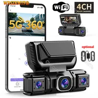 Nuevo WIFI 4 canales 360 grados coche Dvr 1080P grabadora de vídeo WiFi aplicación Dashcam 24h Monitor de estacionamiento cámara de visión trasera grabadora de coche camara grabación para coche，cámara trasera coche