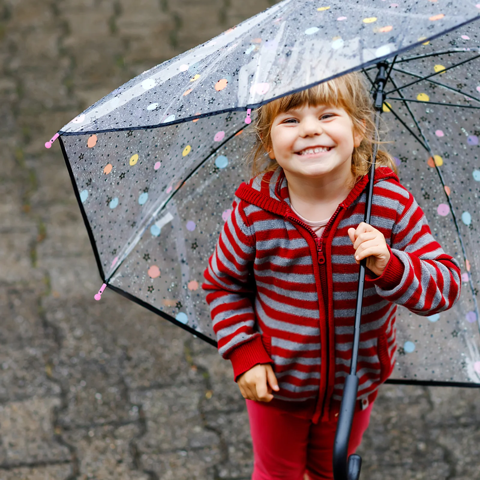 

10Pcs Children Umbrella Tail Beads Colorful Soft Safety Stylish Replacement Tips Repair Parts Durable Universal Fitting