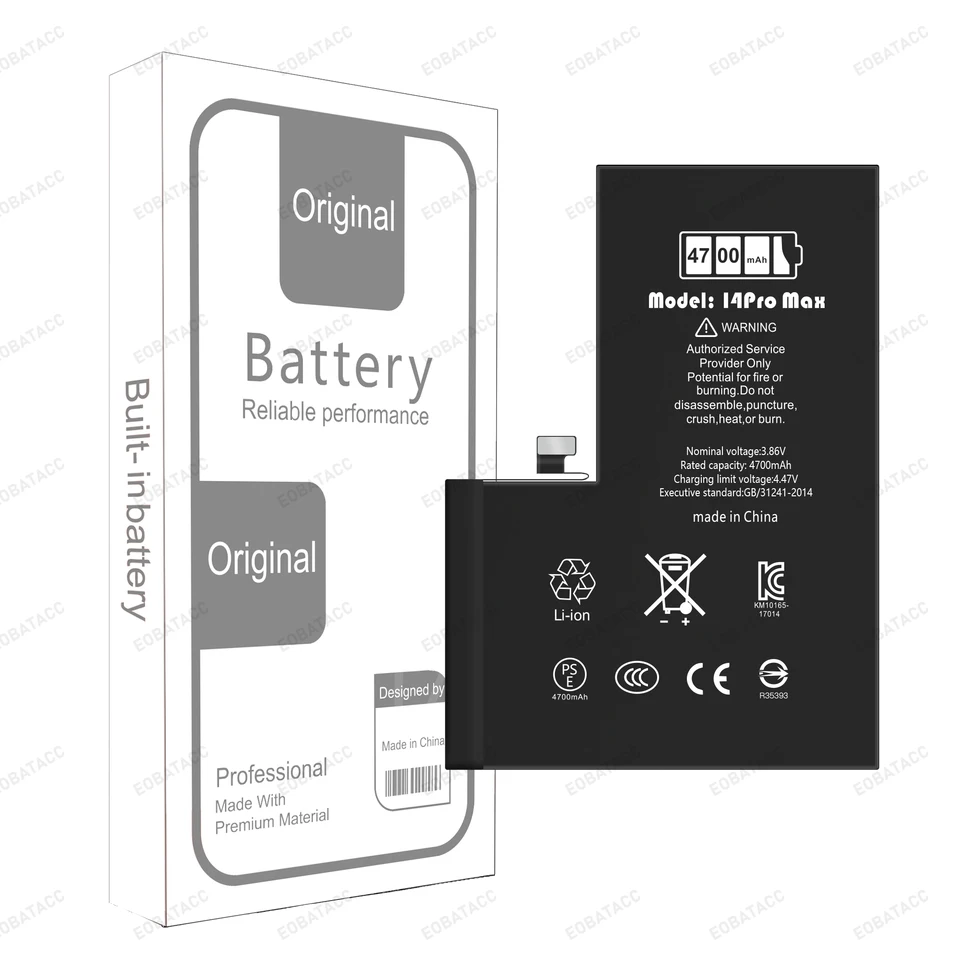 Batería de diagnóstico 100% nueva, sin mensaje de error ni emergente para iPhone 14, 14 Pro Max, 14 Plus, repuesto + herramienta gratis 3