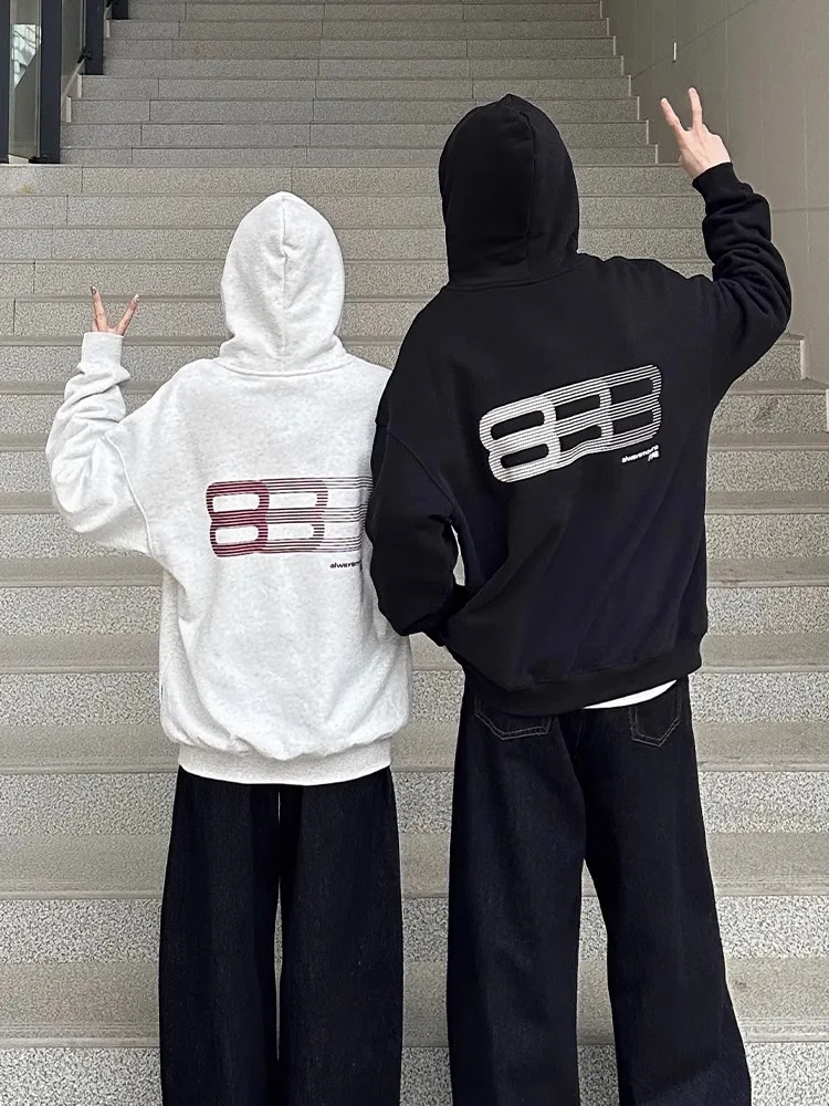 

Мужская толстовка Cleanfit Bla в американском ретро-стиле, оверсайз, утепленная, для пар, с капюшоном, повседневная, свободного кроя