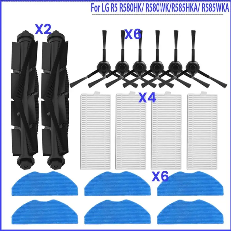 BAAM-18PCS Vacuum Filter And Brush Kit For R5 R580HK R580WK R585HKA R585WKA Vacuum Cleaner Accessories