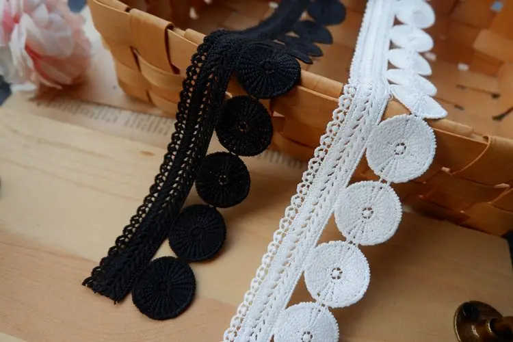 Exquisite Cotton Embroidery Ribbon Lace Trim, Skirt Sewing Accessories, Clothing Decorative Materials, High Quality