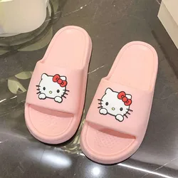 New Cute Hello Kitty EVA Slippers Shoes For Women In Summer, Suitable For Home Use Bathroom Anti-slip Slippers