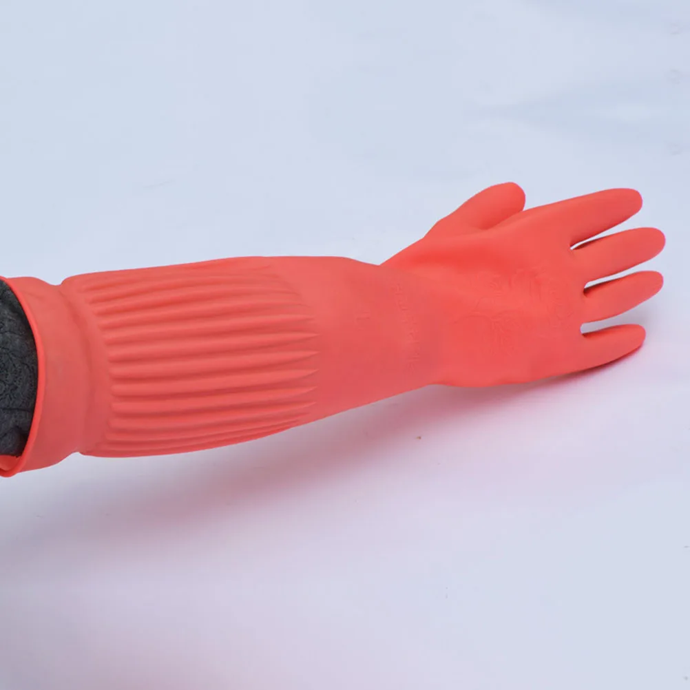 

Long Waterproof for Kitchen Cleaning Dish Washing Pet Care Laundry Oversized Hand Protection Work Household Rubber Gloves