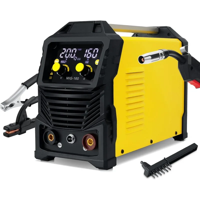 ماكينة لحام MIG 160 أمبير، 110 فولت/220 فولت، ماكينة لحام أساسية للتدفق، ماكينة لحام MIG/Lift TIG/Stick ARC 3 في 1