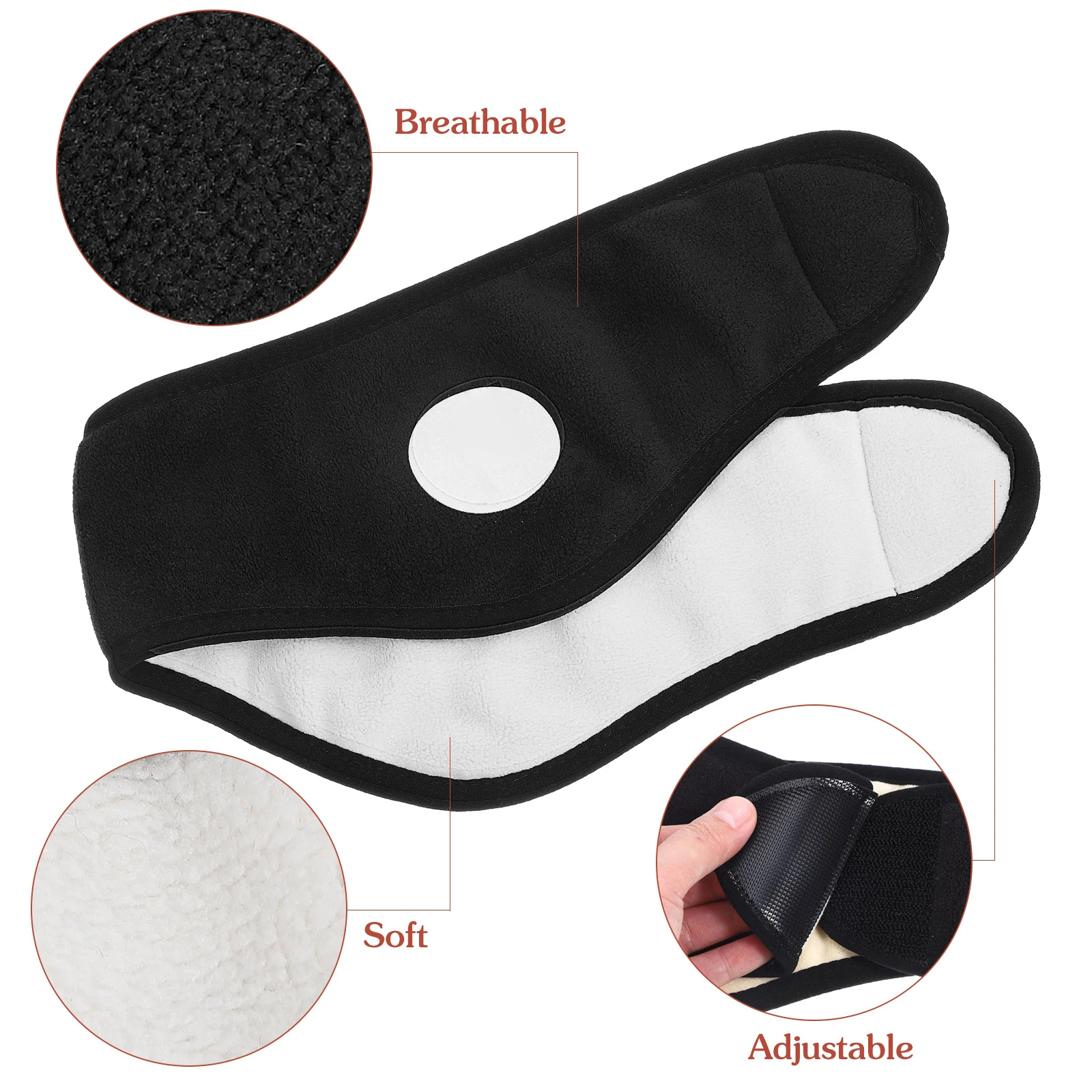 Cuffie antirumore in pile invernali per donne che dormono per adulti Copri fascia Scaldaerei