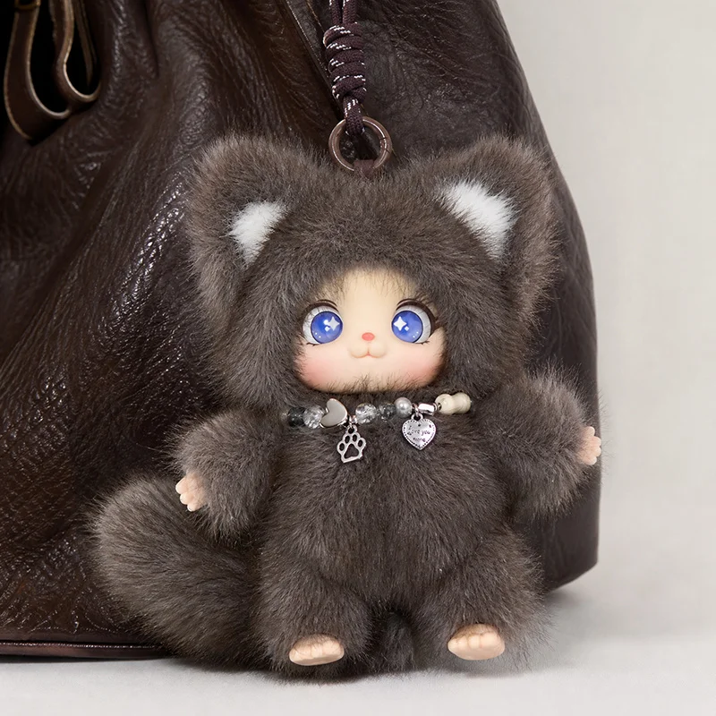 18cm New Cute Family Fox Plush Pendant Kawaii Animals Vinyl Face Plush Toy Premium Doll Enthusiasts Kids Hang Bag Decor Kids Toy view 6