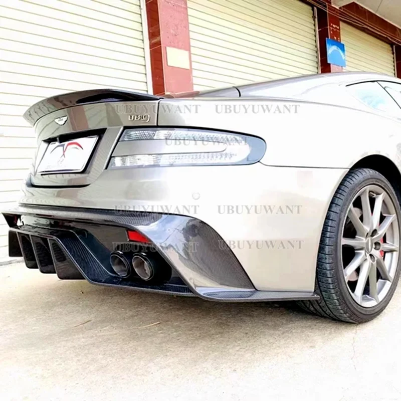 For Aston Martin DB9 Carbon Fiber Rear Trunk Spoiler Wing Top Tail Lip Spoiler Diffuser Auto Parts