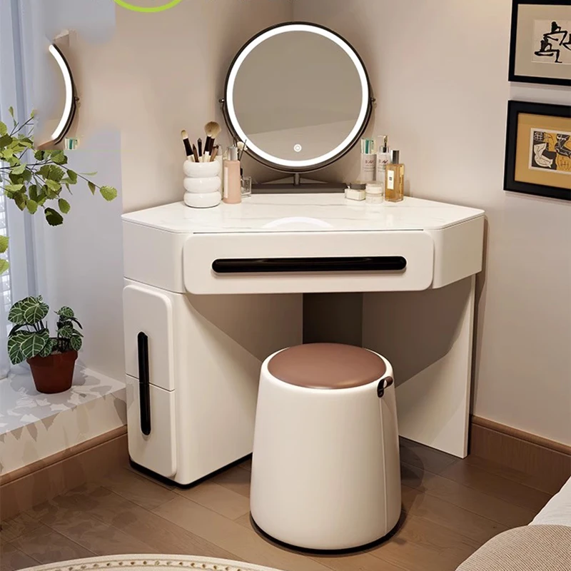 

Modern Women Dressing Table Coffee Drawers Makeup Chair Dressing Table Comfortable Cosmetics Mesa De Maquillaje Home Furniture