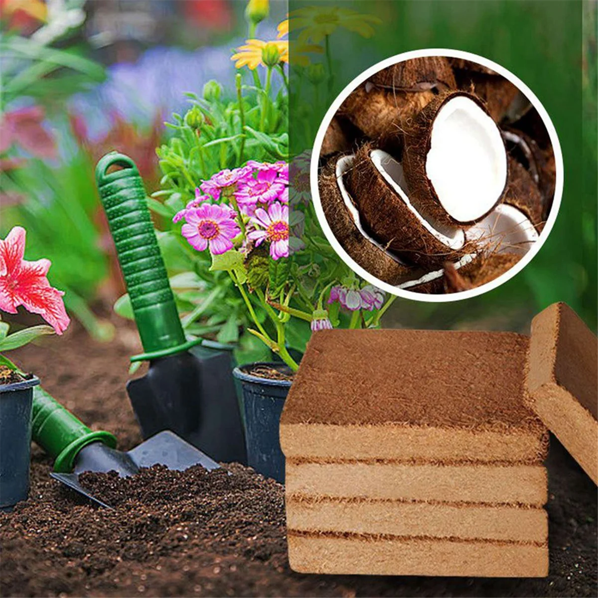 1Pcs Coir Pellet Soil Coconut Fiber Coir Pellet Nutrient Soil Plant Compressed Base Coir Pellet Soil