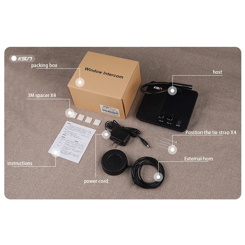 البنك البيني الأعمال يدوي اسلكية تخاطب اتجاهين نافذة الاتصال الداخلي للبنك / المستشفى / مكتب البريد KSUT Q56 #6