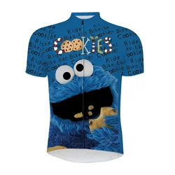 Erkekler bisiklet forması Pro Team mavi Maillot Ciclismo Ropa Bici De La Mtb bisiklet Jersey bisiklet giyim karikatür komik Jersey yarış