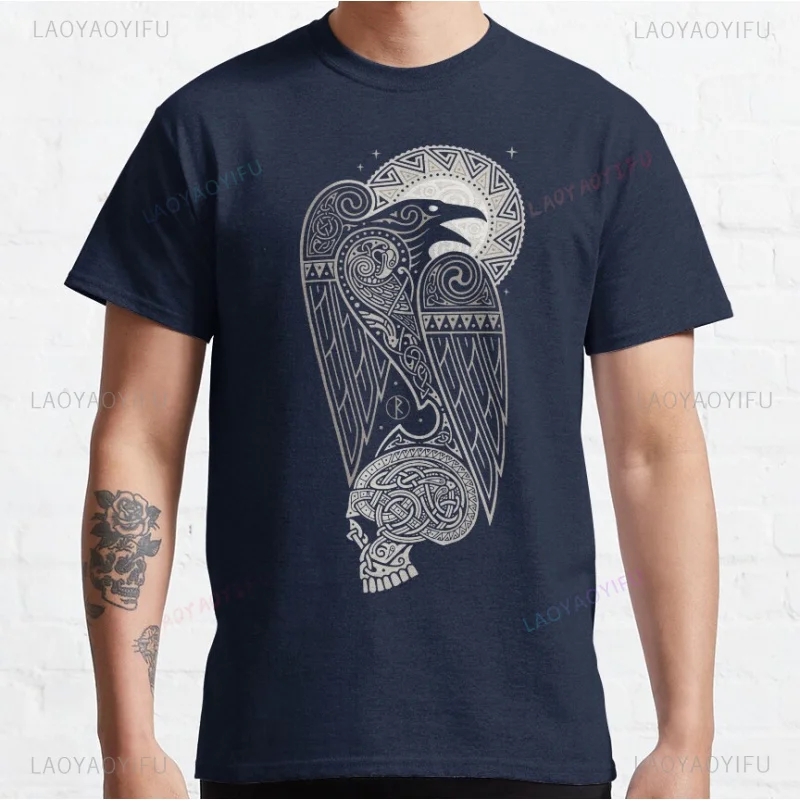 Odin's Ravens Valhalla Viking Tee Norse Mythology Unisex Streetwear Y2K Vintage Ragnarök Gift T-Shirt 2025