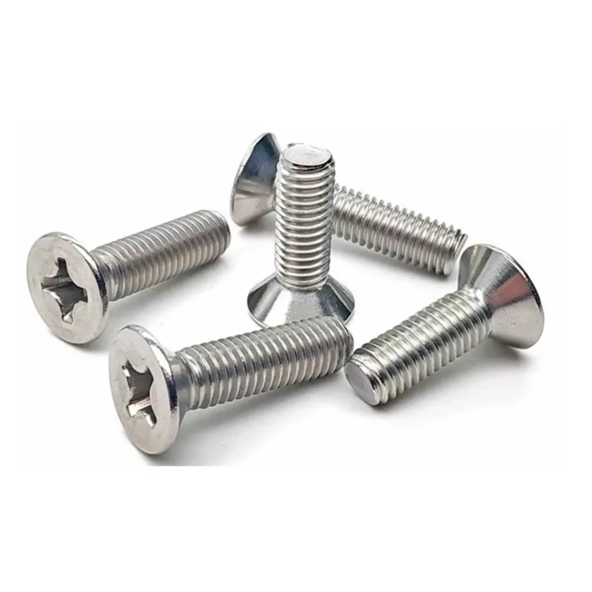 316 Stainless Steel Cross Flat Head Machine Tooth Countersunk Head Screw M4M5M6M8