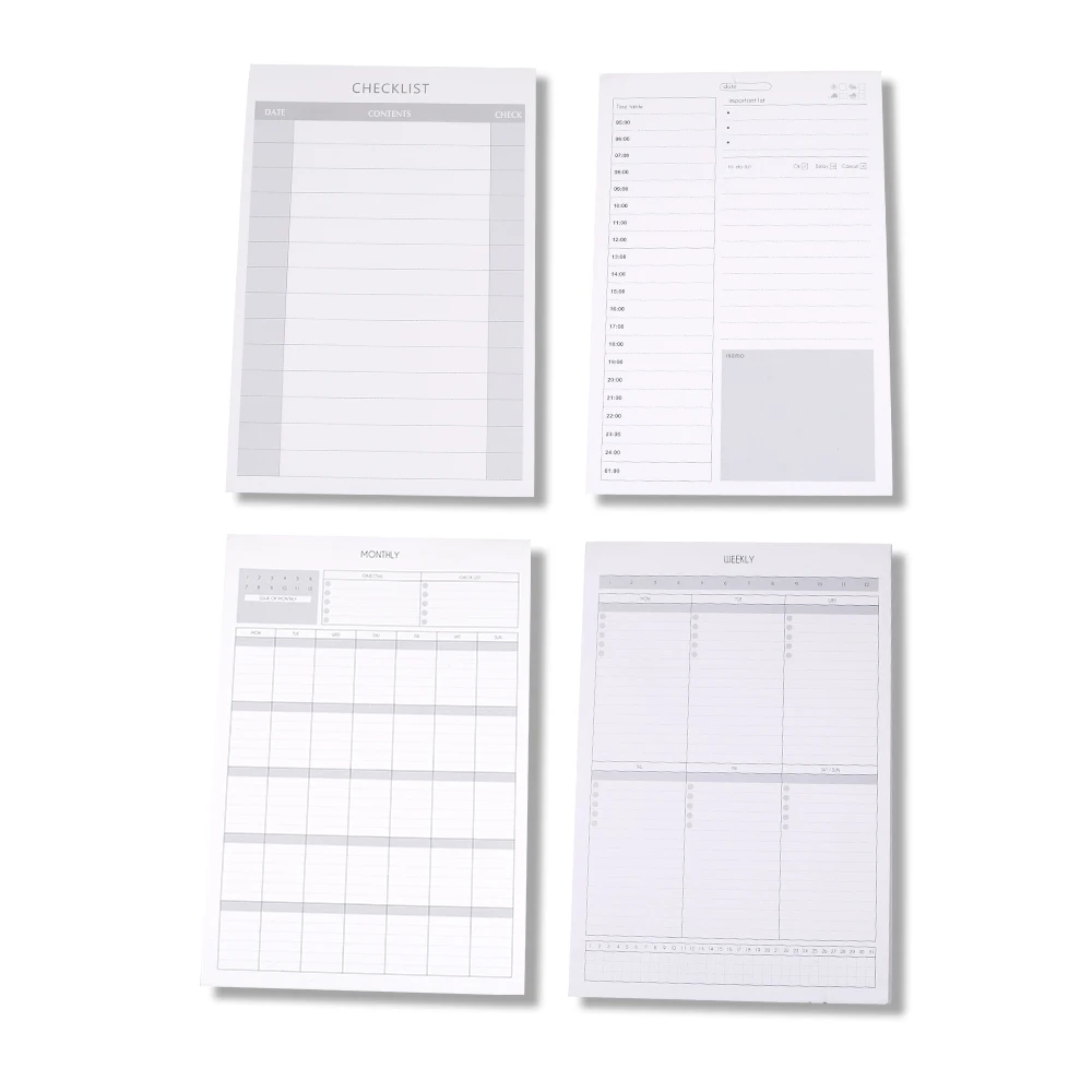 Time Management Planners Memo Pad Daily Weekly Monthly Notebooks Agenda Work Plan Note Book Notepad Check To Do List Stationery