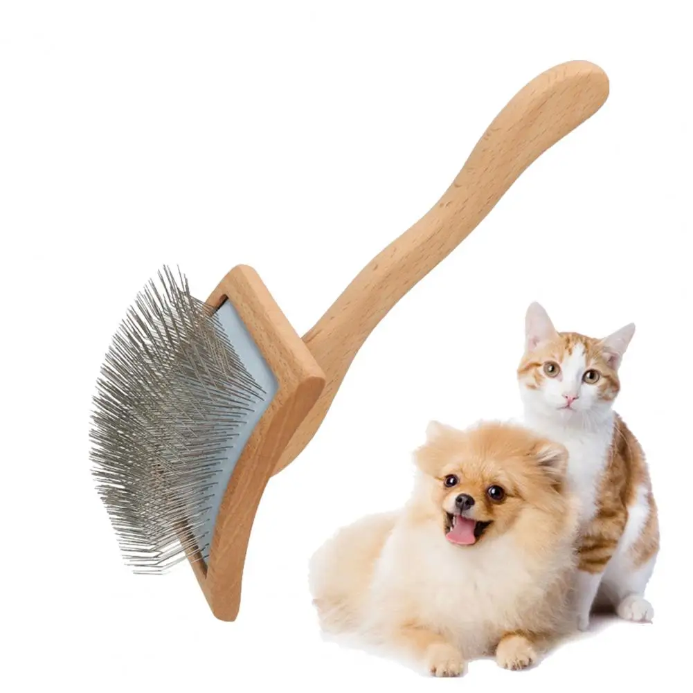 

Non-slip Handle Pet Brush Healthy Coat Maintenance Comb Professional Dog Grooming Tool for Breeds for Shedding for Poodles