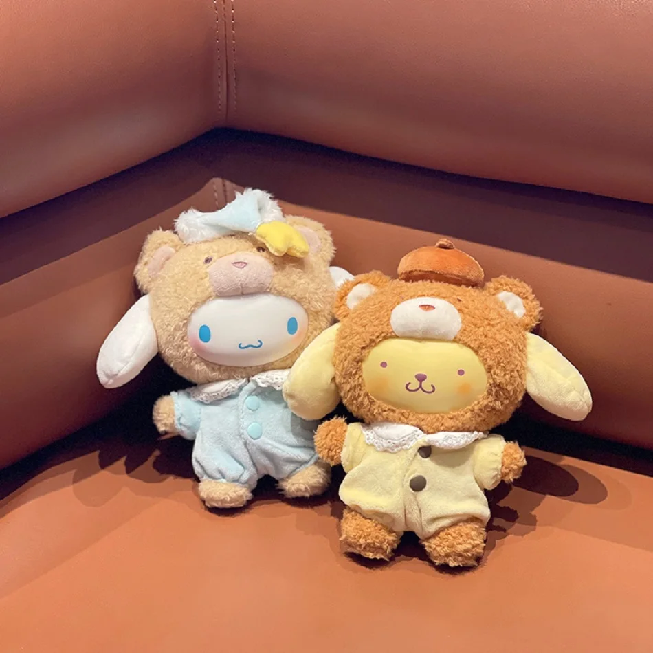 Kawaii الفينيل أفخم سانريو لاتيه الطفل سلسلة أفخم المفاتيح لطيف KT القط Kuromi أفخم دمية لعبة ظهره قلادة هدية مزخرفة