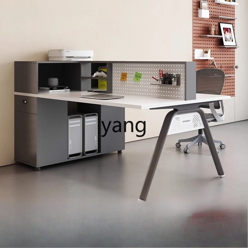 

LZR office staff booth 246 people staff desk and chair combination